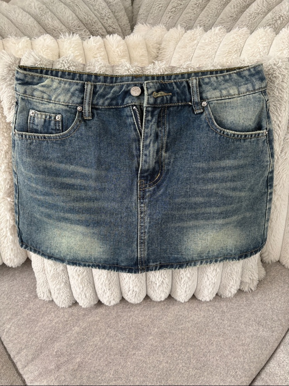Classic Blue Denim Mini Skirt